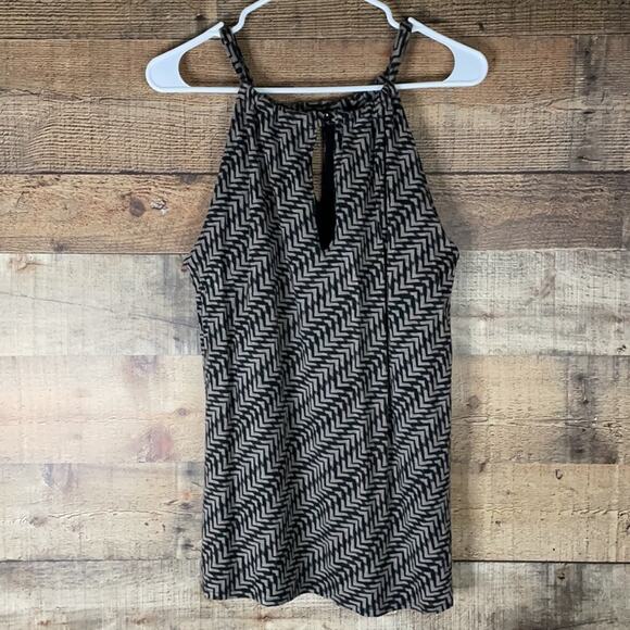 Banana Republic Tribal Tank Top Shelf Bra Keyhole Neck Size Small - Picture 5 of 11